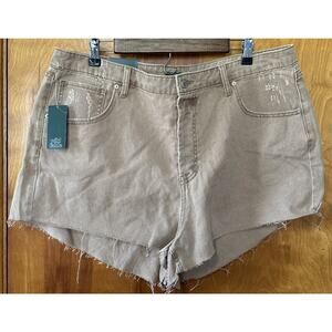 Wild Fable Shorts Womens Size 17 Tan Super High Rise Cut-Off Brown